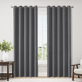 ChrisDowa Blackout Curtains 70 inches Wide for Bedroom - 2 Panels Set Extra Wide Grommet Thermal Insulated Room Darkening Curtains for Living Room (Grey, 70 x 84 Inch) by ChrisDowa