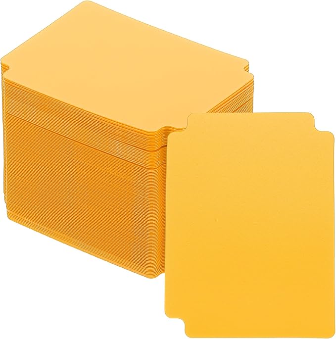 PATIKIL Trading Card Dividers, 100 Pcs Index Card Football Card Sorter Storage Boxes Organizer Tray Accessories for Sports Game Baseball Card, Yellow by PATIKIL