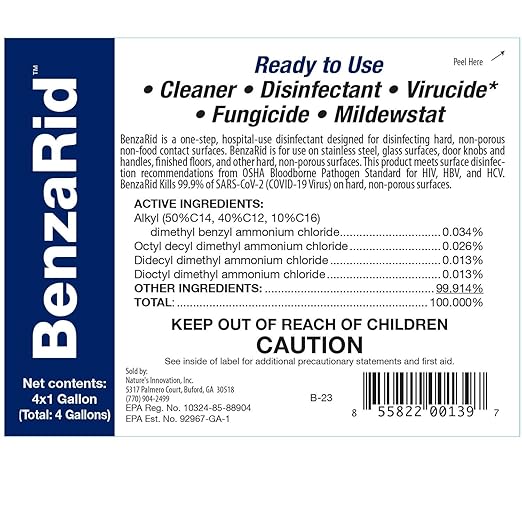 Professional Mold Killer Fungicide Kills Aspergillus Niger (Black Mold) H5N1 Pack | Multi-Purpose Fungicide, Mildewstat, Disinfectant, Virucide | EPA Reg. | 4 Gal Set - Image 8