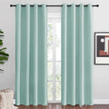 NICETOWN Aqua Blue Blackout Curtains 86" Long for Office, Dining Room, Guest Room, Sound Reducing Heat and Cold Block Curtain Panels for Modern Room Decorative (55" Wide by 86" Long, 2 Pieces) by NICETOWN