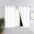 NICETOWN White 100% Blackout Curtain 45 inches Long, 2 Thick Layers Completely Blackout Window Treatment Thermal Insulated Lined Drape for Small Window (1 Panel, 52 inches Width Each Panel) by NICETOWN