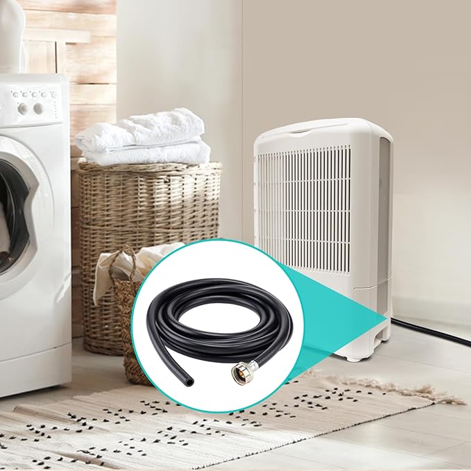 Leakproof Dehumidifier Drain Hose 3/4" FHT - 12 FT Thickened Dehumidifier Hose with Rustproof Durable Connector, No Kink and Easily Coilable, Fits for Most of Dehumidifiers - Image 5