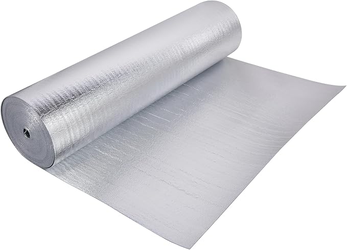SmartSHIELD -1.5mm 48" x100ft Reflective Insulation roll 400 Sq. Ft., Foam Core Radiant Barrier, Thermal Insulation Shield - Commercial Grade - Foil / Foil - Image 2