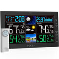Weather Station Wireless Indoor Outdoor, Indoor Outdoor Thermometer Wireless, Home Atomic Clock Weather Stations, Temperature Humidity Barometer Inside Outside Thermometers, Black with 1 Sensor by FOKEYDIRECT