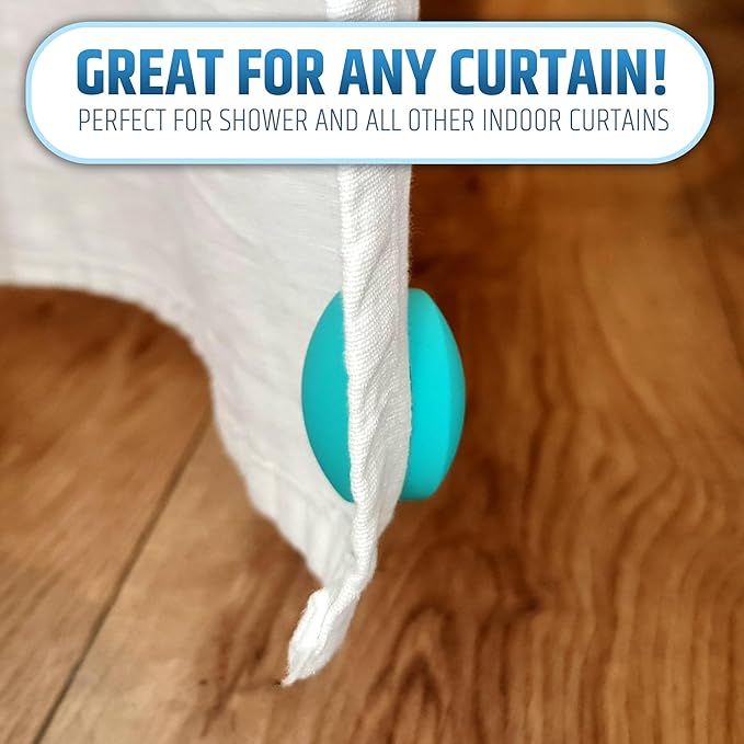 Powerful Anti-Billowing Magnetic Shower Curtain Weights for Splash-Free Bath Experience - 360° Silicone Wrapped - Will Never Rust - Heavy Magnets Prevent Curtain Liners from Blowing | 4 Pairs | Green - Image 7