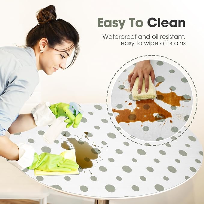 Drawer and Shelf Liner, Non-Slip Kitchen Cabinet Liners Non-Adhesive Thick Strong Grip Waterproof Washable Mats Protect Dresser Shelves Cupboard Bathroom Cabinets, Polka Dot, 12 in X 10 FT - Image 3