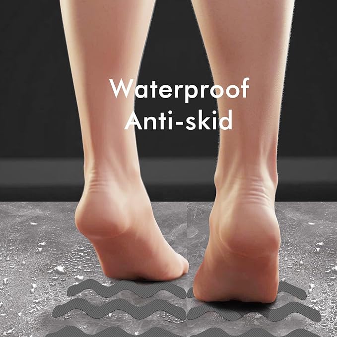 24 PCS Anti Slip Shower Stickers, Safety Bathtub Non Slip Strips, Adhesive Decals Anti Skid Tape with Scraper for Tub, Shower, Floor, Stairs, Steps - Image 3