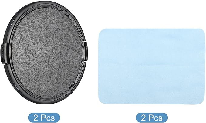 PATIKIL Camera Lens Cap, 2 Pack Sides Pinch Front Lens Cover with Microfiber Cleaning Cloth for 86mm Thread Universal DSLR Lenses for Nikon, for Fujifilm, for Pentax, for Leica - Image 3