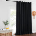 NICETOWN Black Out Blinds for Sliding Doors - Extra Wide Heat Blocking Patio Glass Door Drape, Room Divider Curtain for Apartment (Black, 100 inches Width x 108 inches Length) by NICETOWN