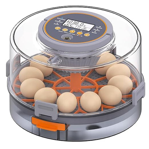 12 Egg Incubator with Automatic Egg Turning and Humidity Control, Intelligent Egg Incubator with Automatic Temp. Adjustment by Unknown