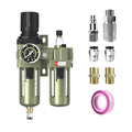 NPT 3/8" Air Regulator with Gauge,Air Compressor Water Separator with Accessories,Pneumatic Compressed Air Filter Pressure Oil Trap(AC3010-03) by Unknown
