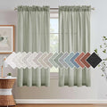 H.VERSAILTEX Linen Curtains Elegant Natural Linen Semi Sheer Curtains Energy Light Filtering Rod Pocket Window Treatments Panels for Living Room (Set of 2, Sea Grass, 52 inch W X 63 inch L) by HVERSAILTEX