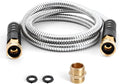 Cesun Short Garden Hose 5 ft, Small Metal Leader Hose, Drinking Water Hose, Flexible, Lightweight Stainless Steel Water Pipe for RV, Outdoor, Yard, 5ft x 5/8", Female to Female by Cesun