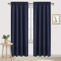 DWCN Blackout Curtains Room Darkening Thermal Insulated Bedroom Curtains Window Curtain Panels, 52 x 84 inches Long, Set of 2 Navy Rod Pocket Drapes by DWCN