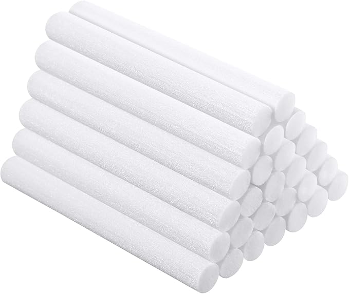 60 Pieces 2.75 X 0.31 Inch Car Diffuser Sponges Refill Sticks Humidifier Filter Replacement Wick Absorbent Sponge Sticks for Mini Car Office Bedroom Humidifier Ultrasonic Aroma Diffuser by Patelai