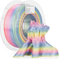 LANDU Silk PLA 3D Printer Filament Multicolor Rainbow PLA Filament 1.75mm Gradient Color Changing Filament 1kg (2.2lbs) Dimensional Accuracy +/- 0.02 mm Silk Rainbow Filament by LANDU