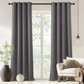 NICETOWN Blackout Doorway Curtain 90 inch Length - Grommet Room Darkening Thermal Insulated Soundproof Window Treatments for Bedroom/Closet (1 Panel, 46 x 90 Inch, Grey) by NICETOWN