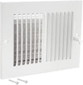 EZ-FLO 8 x 6 Inch (Duct Opening) Air Vent Cover for Wall or Ceiling, Two-Way Ventilation Register, Solid Steel HVAC Register Cover, White, 61661 by EZ-FLO