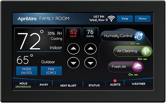 AprilAire 8920W Wi-Fi Programmable Color Touchscreen Thermostat with IAQ Control; Amazon Alexa and Google Assistant Compatible - Image 10