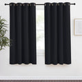 NICETOWN Black Blackout Curtain 68 inch Length, W55 x L68 Inch, 8 Grommets Top, 1 Piece, Thermal Insulated Modern Window Treatment Soundproof Drape Panel for Bedroom/Living Room by NICETOWN