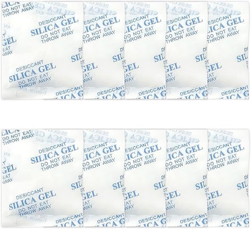 10 Pack 10g Silica Gel Desiccant Bags - Reusable Humidity Control for Camera Gear, Leather Goods & Collectible Storage (10) by Unknown