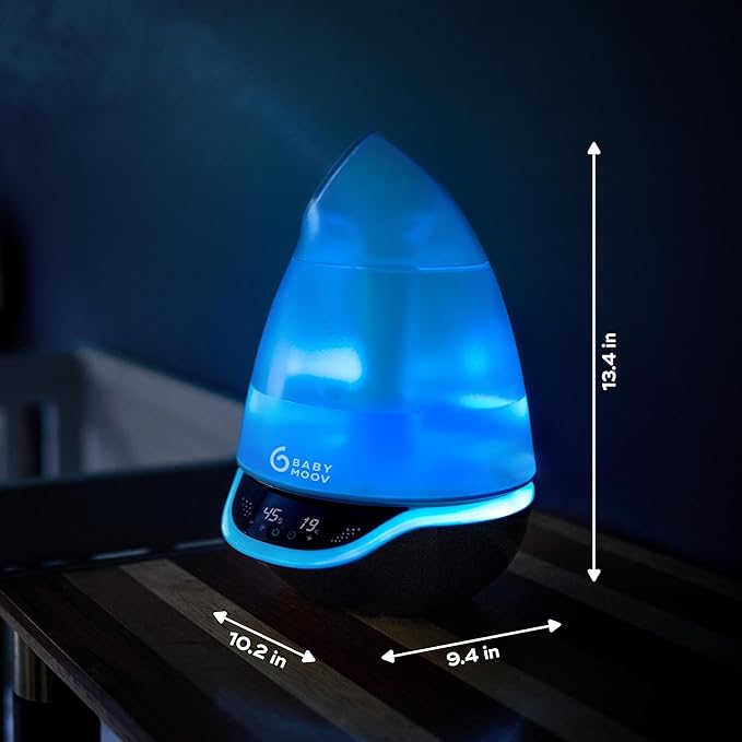 Babymoov Hygro Plus Cool Mist Humidifier 3-in-1 Humidity Control, Multicolored Night Light & Essential Oil Diffuser Easy Use and Care (NO Filter Needed) - Image 6