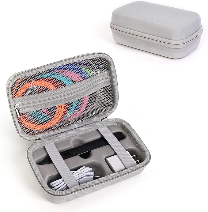 Case Compatible with 3Doodler Start+ Essentials for 3D Pen Set for Kids, Carrying Holder Fit for Printing Pens, Storage Organizer for Printing Filament Refill, Micro-USB Charger (3D-02-Grey) by TATAVR