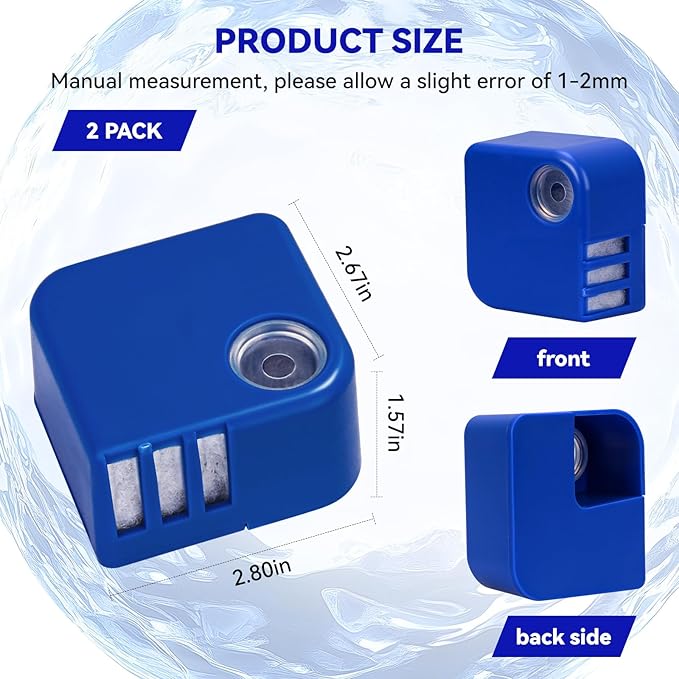 PDC51V1 Demineralization Cartridge Compatible with Vick Humidifier V4600, V5100, VUL575 and Sunbeam696 Only, Humidifier Filter Replacement Effectively Reduce White Dust, Pack of 2, Blue - Image 5