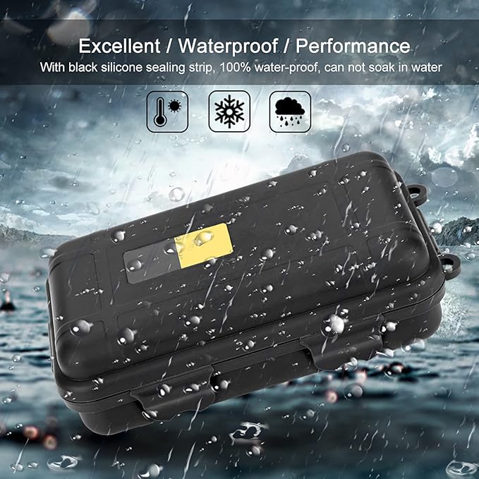 Water - Tight Storage Box | EDC Outdoor Survival Container for Electronics/Fishing Gear/Camping | Particle - Protected & Shock - Absorbing Dry Box with Silicone Gasket, 2 Sizes (Large - Image 7