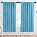 NICETOWN 2 Panels Blackout Curtains, Rod Pocket Window Curtains Room Darkning Drapes for Bedroom/Living Room, Thermal Insulated Solid Draperies for Home Office/Study, 62 by 72-Inch, Teal Blue by NICETOWN