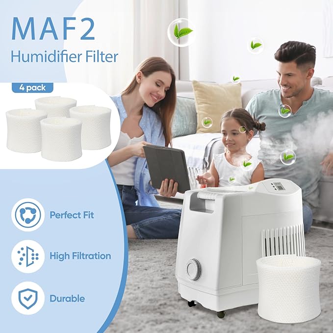 4 Pack MAF2 Humidifier Super Wick Wicking Filter Compatible with Aircare Esscik Air MAF2 MiostAIR MA0800 MA08000 MA0600 MA0601 and Replacement for Kenmore 15408 29988 Humidifiers - Image 5