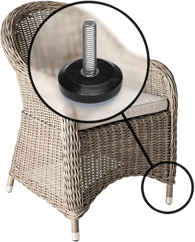 Slipstick Gorilla Outdoor Adjustable Furniture Levelers (8 Pack) Weatherproof Screw in Leg Glides for Chairs, Tables, and Outdoor Furniture Feet, 1-1/8 Inch Slider Glide, 5/16"-18 BSW Thread - Image 4