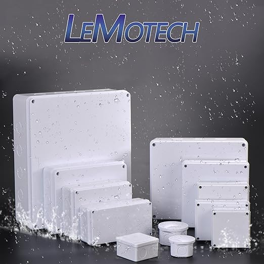 LeMotech Junction Box, Electrical Box IP65 Water Resistant Dustproof ABS Plastic Project Enclosure for Electronics White, External Size 7.8 x 7.8 x 5.9 inch - Image 9