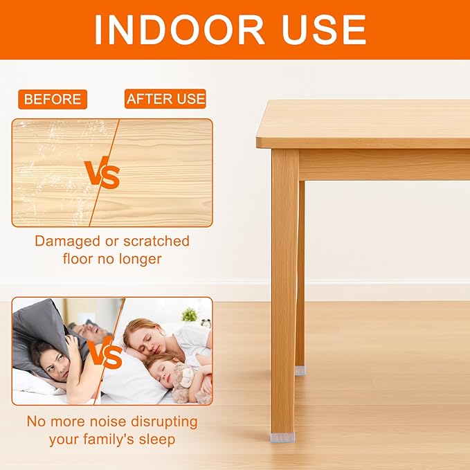 (8 PCS) 2x4 Wood Post Rubber End Caps (1.57" x 3.15") – Waterproof and Weather-Resistant Rubber Caps for Table Legs, Chair Legs, Armrests, and Outdoor Lumber Posts (Transparent) - Image 3