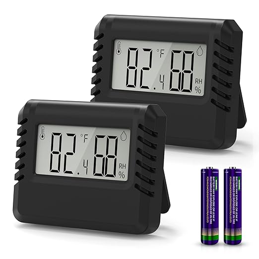 2PCS Indoor Thermometer Hygrometer for Home, Room Thermometer Hydrometer with Accurate Temperature Humidity Sensor for Greenhouse Baby Room Office by KJMOPRO