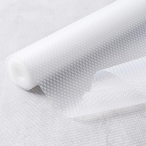 12 Inches x 10 FT Non-Adhesive Shelf Liner Water Resistant Oil-Proof Thickened Easy to Clean and Cut Drawer Mats for Refrigerator, Desk, Cabinet, Kitchen by Amrules