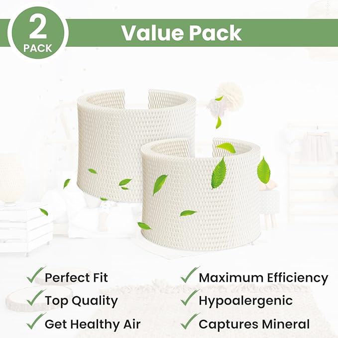 Future Way MAF1 Humidifier Filter Compatible with AIRCARE Essick Air MA1201, MA0950, Kenmore 14906 Humidifiers, 2-Pack - Image 2
