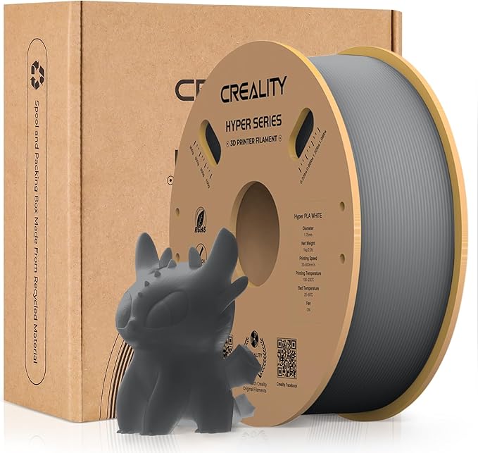 Creality Hyper 3D Printer PLA Gray Filament High Speed Printing 1.75mm 2.2lbs Spool ±0.03mm Dimensional Accuracy Flow Durable Resistant Smooth for Ender 3 v3 Plus KE K1 Max K1C 3D Printers - Image 7