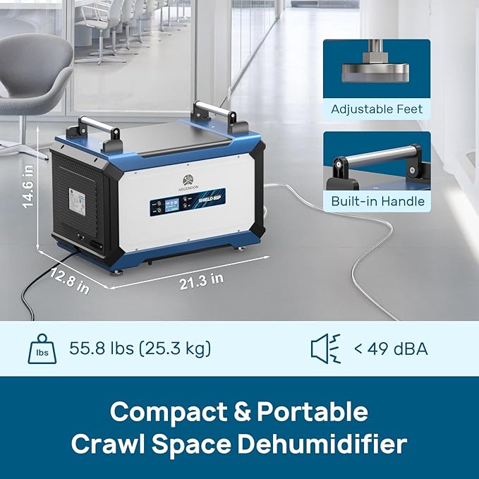 ARGENDON 180 Pints Commercial Dehumidifier with Pump for Crawl Space, Industry Water Damage Unit for up to 2,300 sq ft Large Space, Job Sites, Basement, Auto Defrost, 5 Years Limited Warranty - Image 7