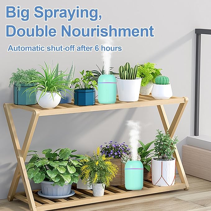 Small Humidifier for Plants, Mini Humidifiers for Bedroom, Portable Humidifiers for Car, Travel Humidifiers for Hotel, Desk Humidifiers for Office, USB Personal Humidifier, Auto Shut-Off, 330ml - Image 3