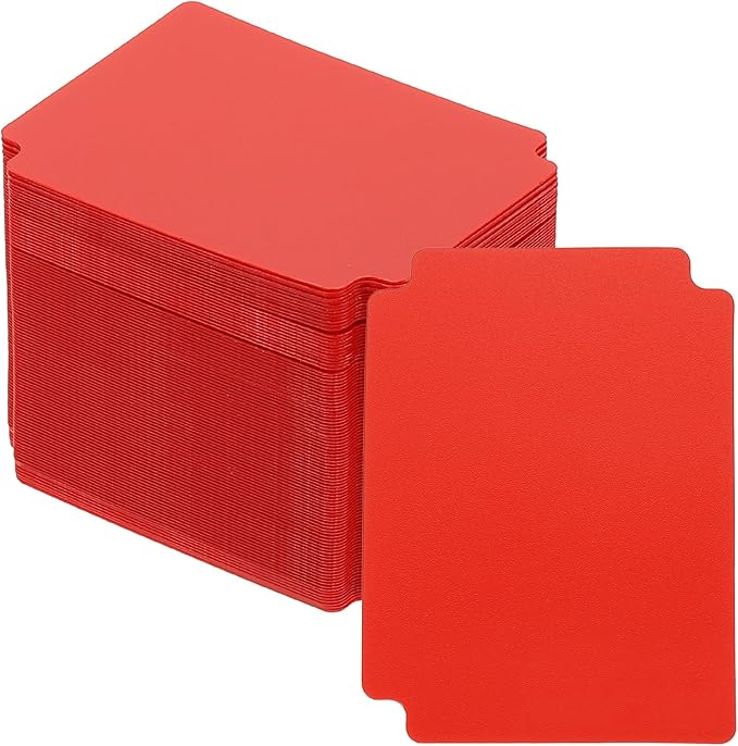 PATIKIL Trading Card Dividers, 100 Pcs Index Card Football Card Sorter Storage Boxes Organizer Tray Accessories for Sports Game Baseball Card, Red by PATIKIL