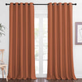 NICETOWN Sliding Door Window Treatment Blackout Patio Door Curtain Panels, Privacy Thermal Drapes for Bedroom Living Room Department with Grommet Top (Burnt Orange, W66 x L110) by NICETOWN