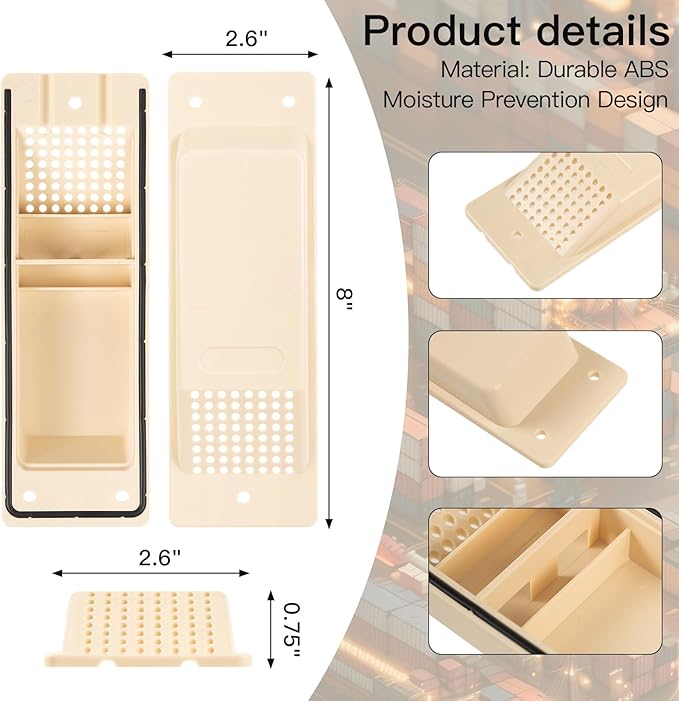 Shipping Container Air Vent Kit Heavy Duty Shipping Container Accessories Cross Flow Ventilation Kit Reduce Heat Humidity Pressure Condensation Add Air Flow for Cargo (8 Pack Yellow) - Image 2