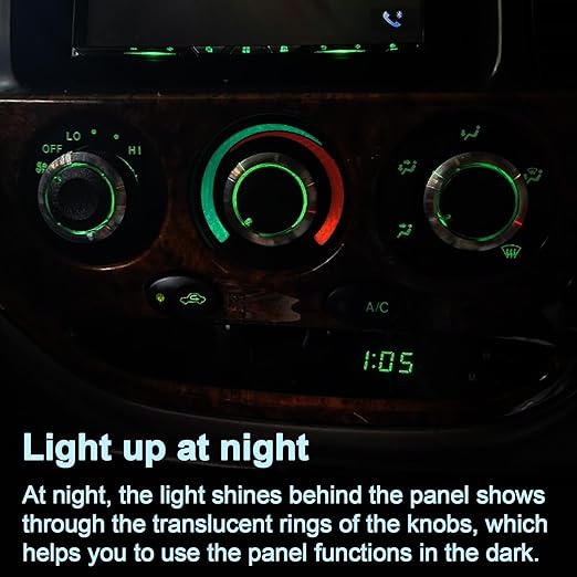 TOPINSTALL Custom 3PCS AC Climate Control Switch Knobs Compatible with 2000-2006 Toyota Tundra Accessories, Air Conditioning AC Heater Blower Fan Control Knobs Replaces 55905-0C010 559050C010 - Image 3