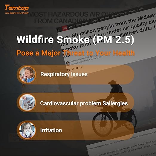 Temtop Air Quality Monitor PM2.5 PM10 Particle Counter, Formaldehyde, Temperature, Humidity, TVOC AQI Tester for Indoor/Outdoor Air Pollution Detection w/Data Export - Image 4