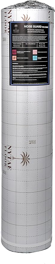 Noise Guard 200, EVA 3mm Underlayment with Silver Film – Premium Moisture Barrier & Sound Reduction Pad for Laminate, Engineered Wood, and Floating Floors, Covers 200 sqt by Unknown