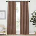 NICETOWN Blackout Curtain Panels Window Draperies - (Cappuccino Color) 34-Inch Wide x72-Inch Long, 2 Pieces, Home Decoration Light & Noise Reducing Window Covering Room Darkening Drapes for Bedroom by NICETOWN