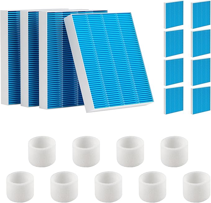 12-Pack 6000S Humidifier Wick Filter Replacement for LEVOIT Superior 6000S Smart Evaporative Humidifier, Upgraded Material with 9 Pack Sponge Filters by Unknown