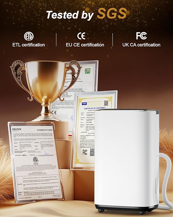 3000 Sq. Ft. Dehumidifier for Basement, 30 Pint Quiet Dehumidifiers for Home with Drain Hose, Smart Humidity Control, 24H Timer & Child Lock, Ideal for Large Rooms, Bathroom, Bedroom, Garage - Image 8