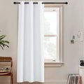 RYB HOME White Curtains 108 inches Long Room Darkening Room Seperating Divider Privacy Drapes for Patio Door Home Theatre Backdrop Living Room Window Decor, 1 Panel, Pure White, W 60 x L 108 inch by RYBHOME